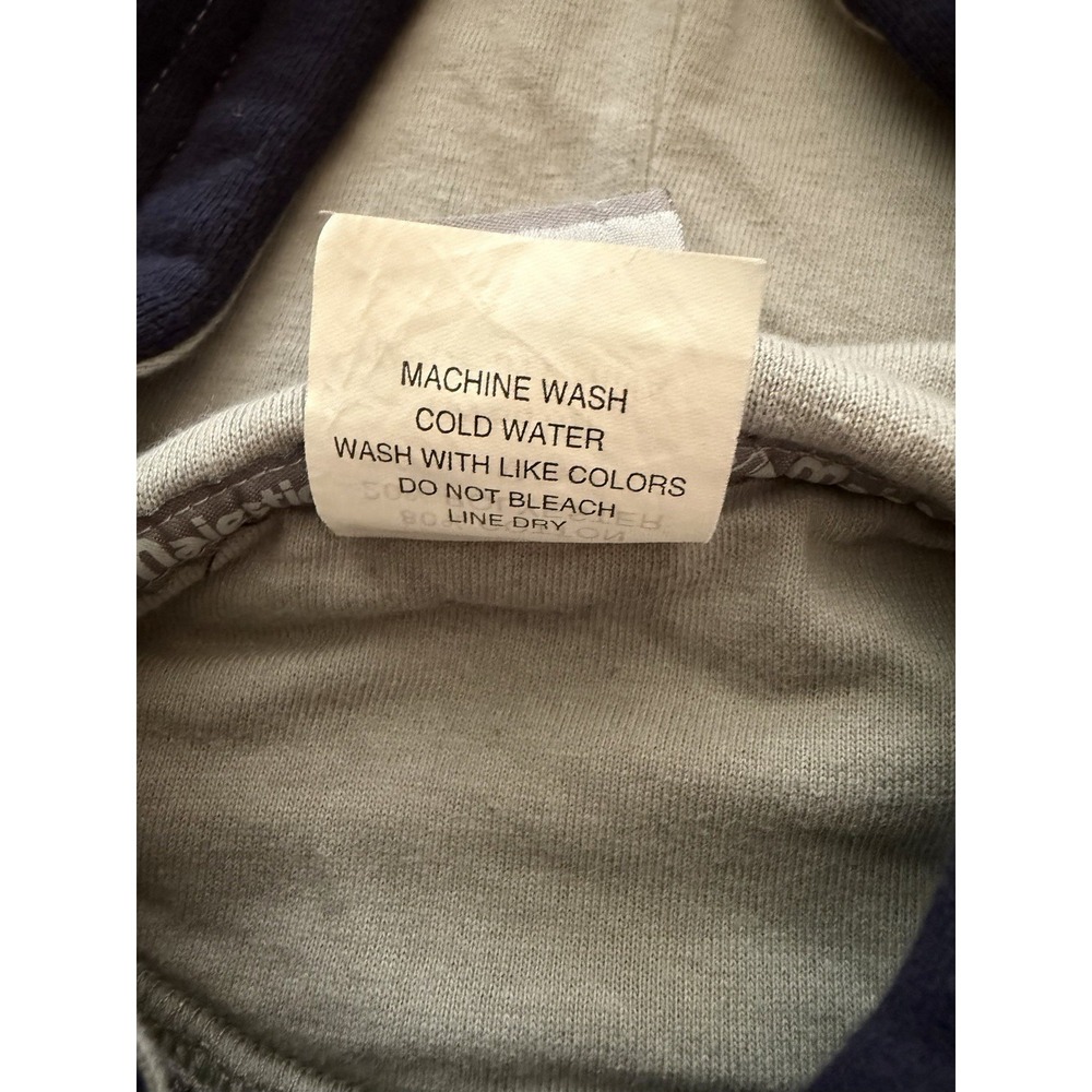 VNew York Yankees Majestic Hoodie Sweatshirt Logo Patch Navy Mens Medium - Picture 10 of 10